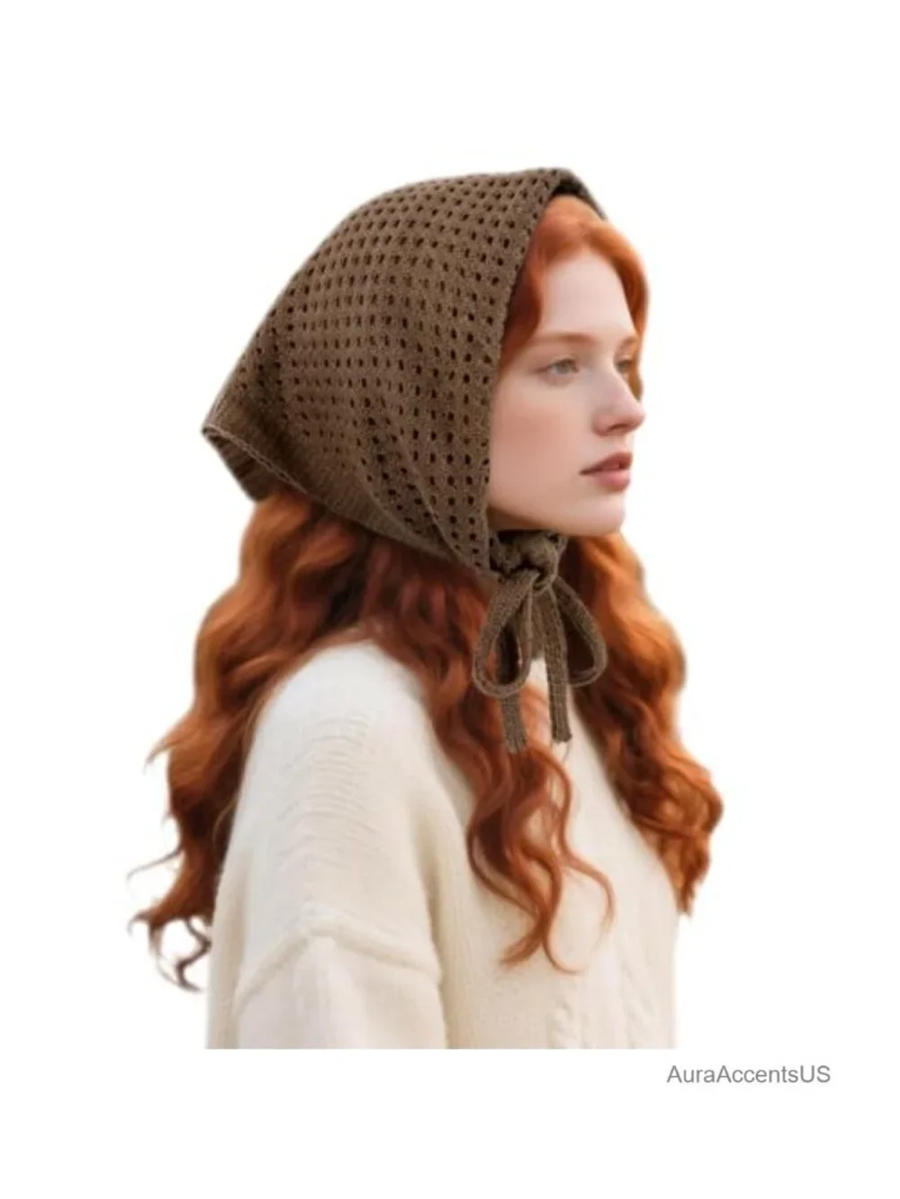 Knit Balaclava Hood Women Winter Warm Hooded Scarf Hat Soft Neck Cover Hijab